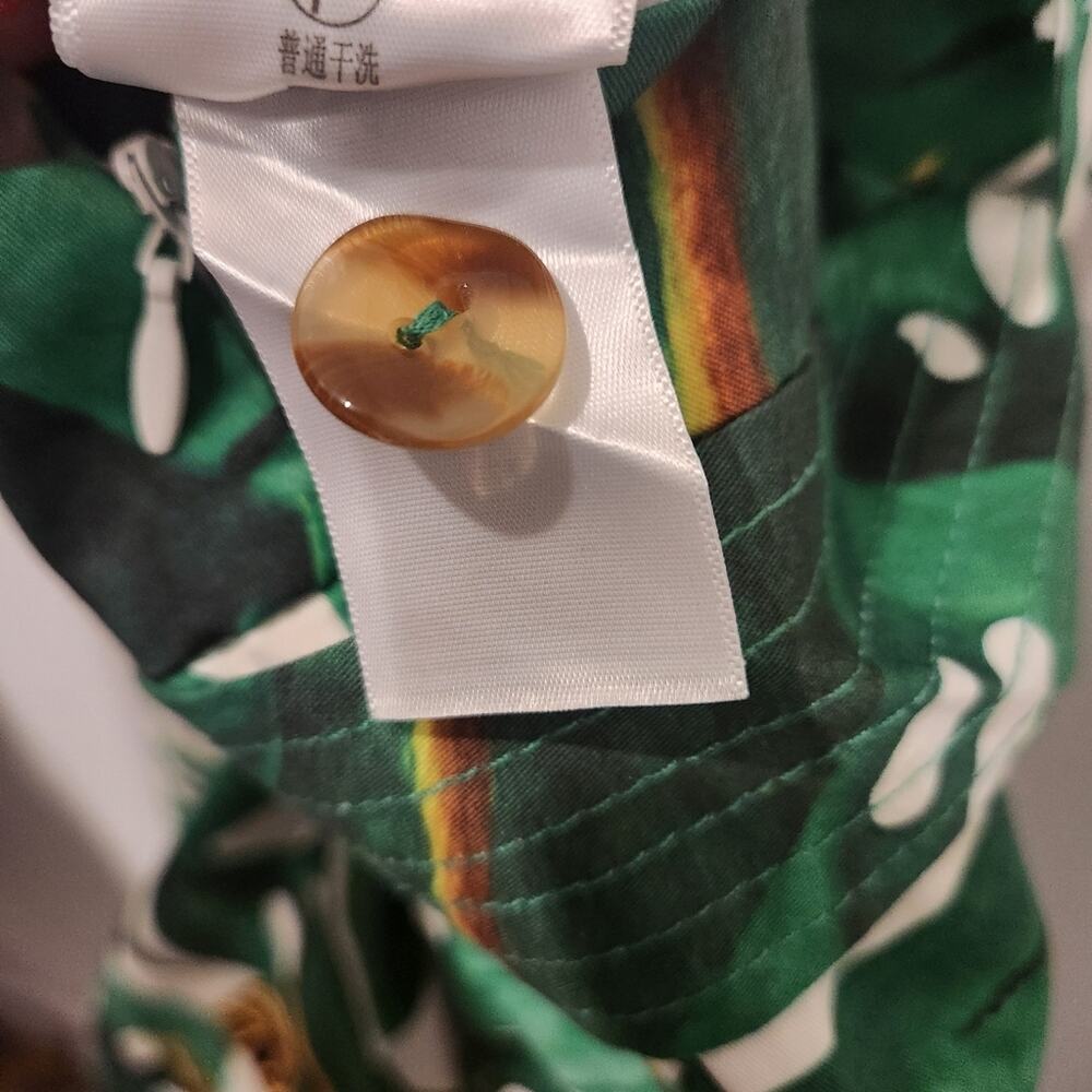 Farm Rio Amazonia floral green wide leg jumpsuit size medium - Picture 5 of 6